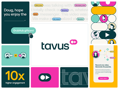 Tavus Branding ai brand brand identity branding exploration figma illustration logo mark product tavus web