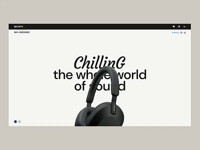 Concept Sony WH-1000XM5 3d animation interaction ui