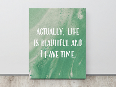 Life Is Beautiful canvas design graphic design positivity quote typography wall art