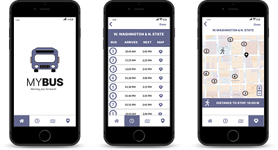 MYBUS - Local Public Transportation App app graphic design mobile ui ux