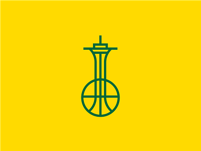 Sonic Dreams basketball gold green nba seattle sonics space needle supersonics