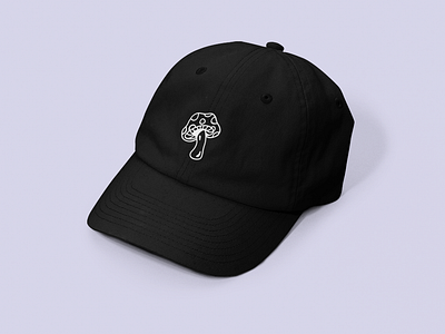 Mushroom Baseball Hat apparel branding cottagecore design embroidery graphic design hat illustration logo mushroom