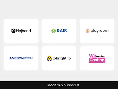 Modern Logo designs combination mar lettermark logo design moderm word mark