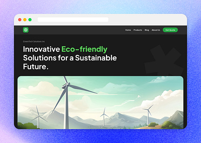 Eco-friendly - Website Design branding business design eco friendly homepage landing page portfolio ui ux web design webdesign website