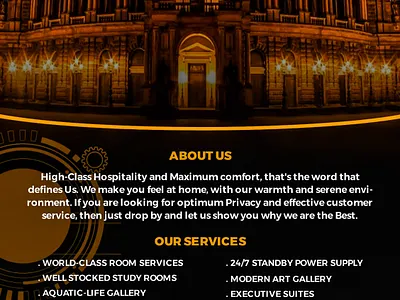 Hotel brand flier Design branding graphic design