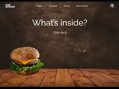 FIRE BURGER app design designer figma ui ux web website