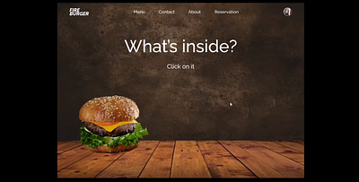 FIRE BURGER app design designer figma ui ux web website