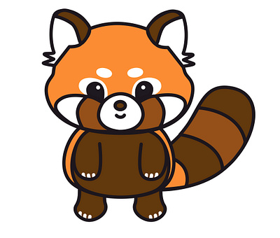 Red Panda – JJang Pan! asian cook cute design drawing flat graphic design icon illustration korean logo panda red vector