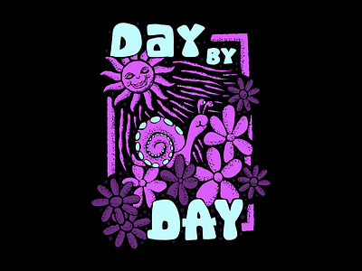 Day By Day adobe fresco art colors day by day design doodles graphic tee happy to be here illustration illustrator screen print vector