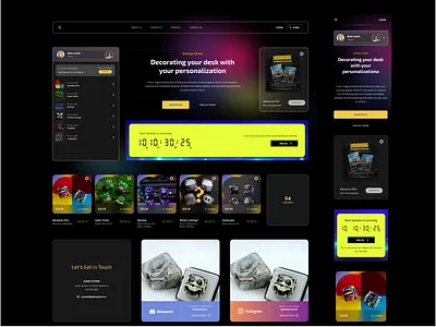 Keycap Store - Responsive Design clean company website daily ui dark darkmode darktheme keyboard keycap landing page online shop product design responsive design web design