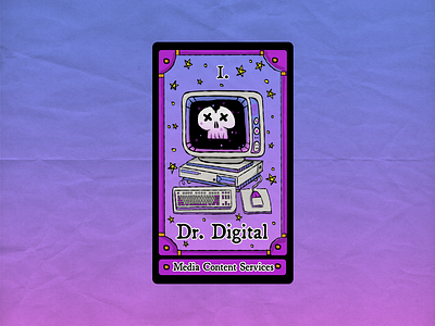 Dr. Digital art colors computer design doodles illustration illustrator media content services skull tarot vector