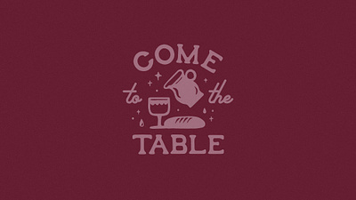 Come to the Table bible church communion cute illustration