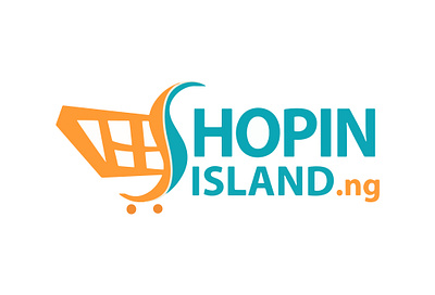 SHOPIN ISLAND.ng LOGO DESIGN branding cart design e commerce graphic design illustration logo online store shop shopping vector