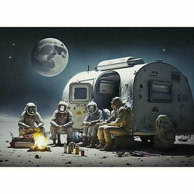 Moon Camp 1 graphic design illustration mac carpeli moon