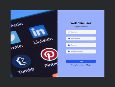 Web Login design figma ui