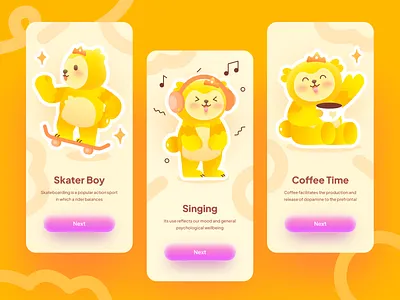 Mascot Character Design branding character cute design gradient illustration mascot on boarding vector