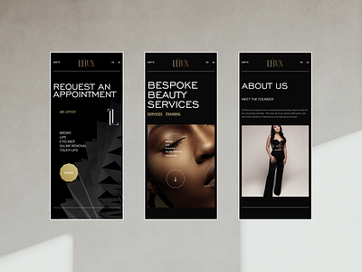 Responsive design for Lelux beauty studio branding create website design landingpage logo uiuxdesign web designer website design