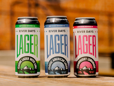 River Days Lager adobe illustrator beer labels beer packaging brand design branding design food and beverage graphic design illustration logo package design packaging photography vector