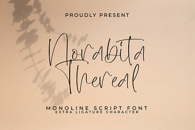 Norabita Thereal - Monoline Script Font drawn