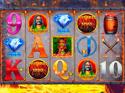 Game Reels design for the Volcano themed slot machine digital art gambling gambling art gambling design game art game design game reel reels slot design slot game reel slot machine slot reel ui ui design ui development volcano game volcano themed