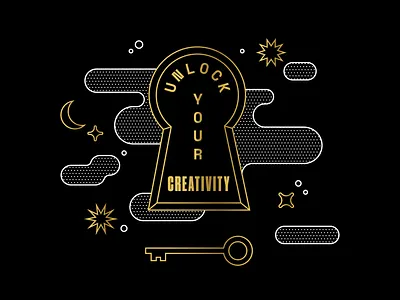 Unlock branding design geometry graphic design illustration layout pattern