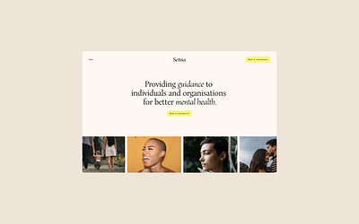 Sensa — Framer Therapy Template framer health mindful mindfulness psychology template therapy ui ux web webdesign