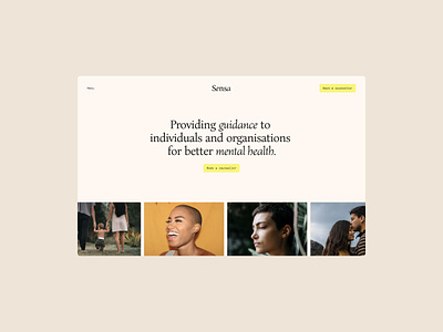 Sensa — Framer Therapy Template framer health mindful mindfulness psychology template therapy ui ux web webdesign