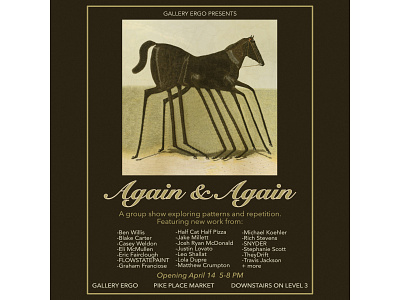 Again & Again flyer again and again equine gallery ergo horse horses legs seattle