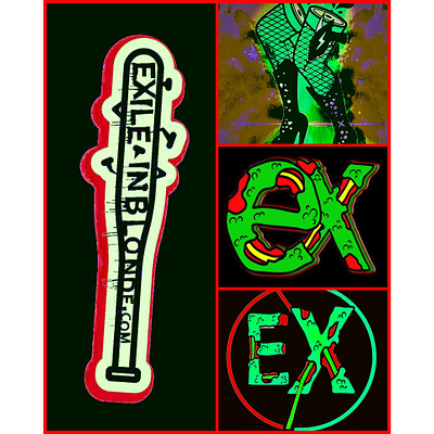 Exileinblonde. The many brands. artwork branding dark art design digital art exileinblonde illustration logo ui webdesign