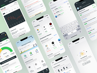 Halal Stock Screener Feature design fintech halal islamic islamic fintech kestrl mobile app shariah compliant stock market stock screener ui ui design ux design