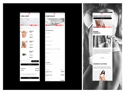 E-commerce website Amoreza responsive branding create website design landingpage minimalism modern uiuxdesign web designer website website design