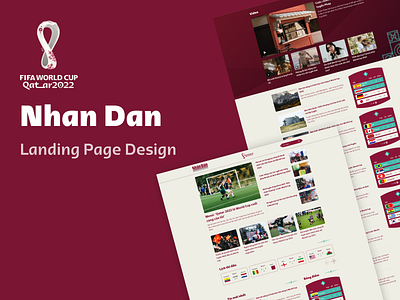 Nhan Dan Newspaper - World Cup 2022 - Landing Page Design