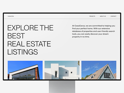 Casacera layout exploration creative design grids home house landing page layout minimal minimalistic modern real estate typography ui ui design uiux user interface web web design website website design