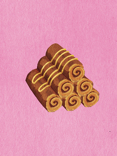 Cinnamon toast rolls breakfast cinnamon food illustration procreate roll toast