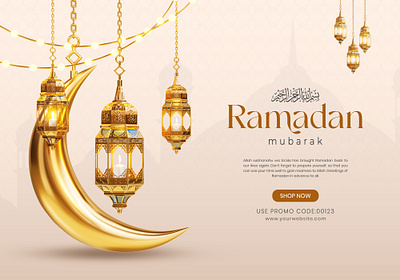 3d-ramadan-kareem-social-media-banner-template branding design graphic design ui ux