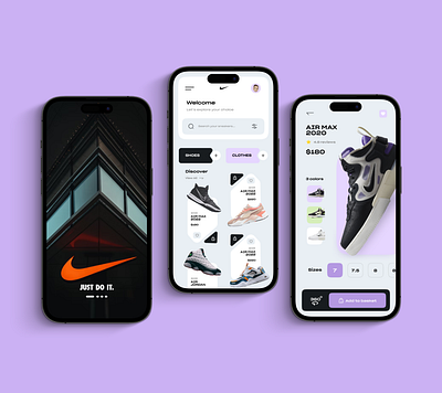 Nike Shoe Concept 3d animation app branding design graphic design illustration logo ui vector