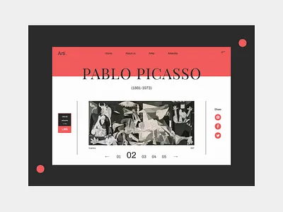 Artwork Page Concept - Rebound ui ux