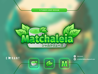 Matchaleia - VTUBER Logo Design branding design graphic design graphiceffect logo logodesign virtualidentity virtualstreamerlogo vtuber vtuberlogo vtuberlogodesign