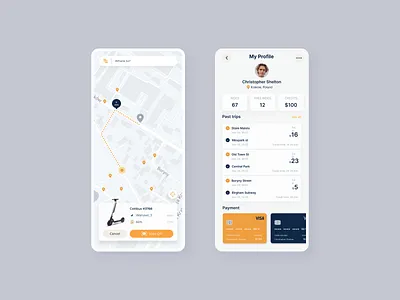 Scooter App - Rebound design icons ui ux