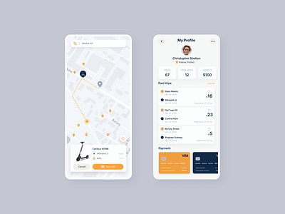 Scooter App - Rebound design icons ui ux