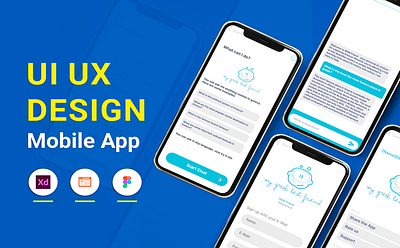 AI Chatbot app | UI/UX design for mobile app ai chatbot app branding design figma graphic design illustration logo prototype typography ui ux vector wireframe