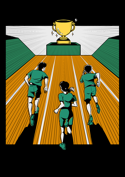 Illustration - Race against who? art artwork branding cartoon character comic commission design digital drawing illustration poster visual