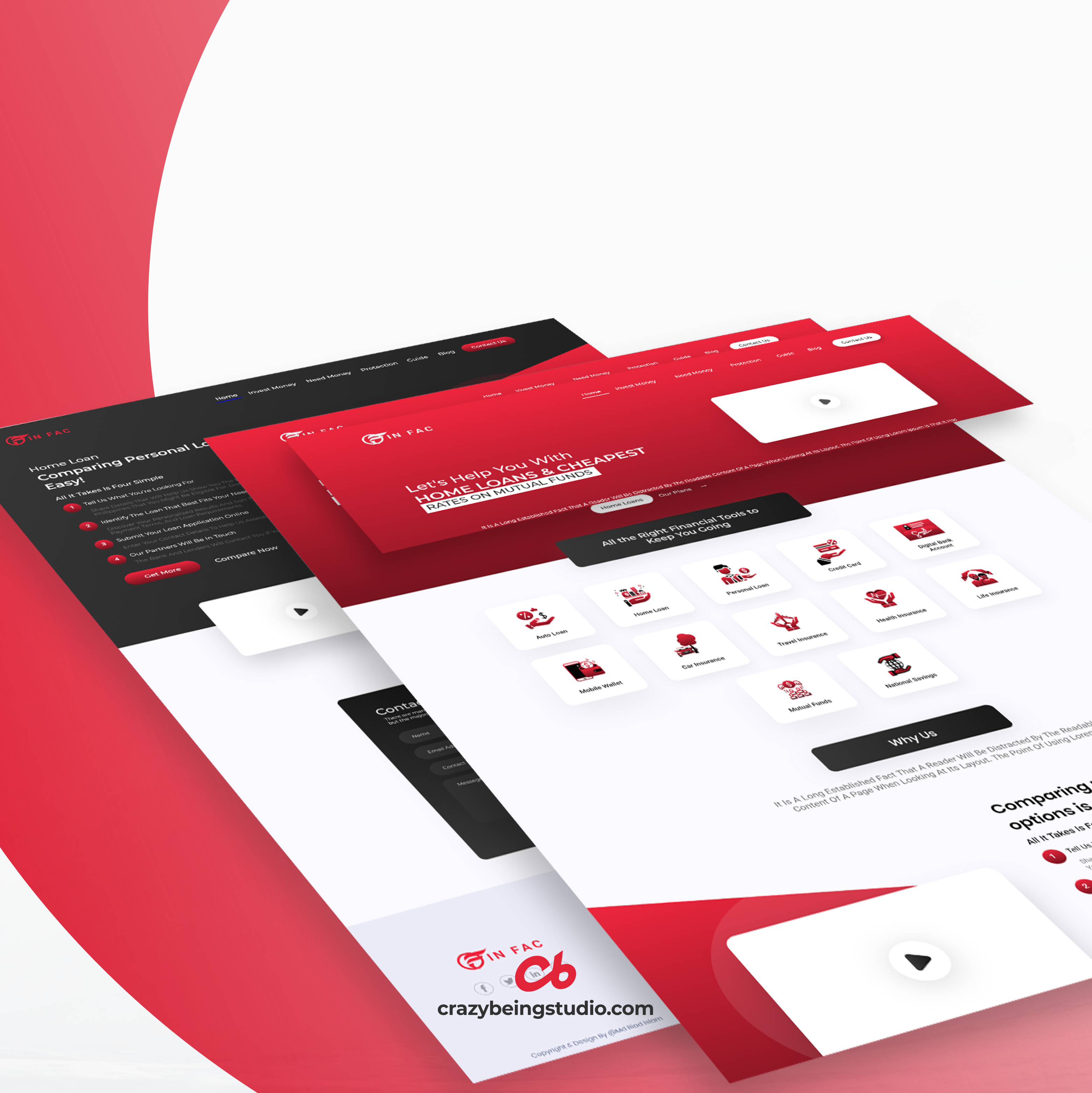 Fin Fac Website 3d animation branding design figma graphic design logo motion graphics ui