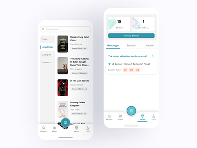 Reading Novel (E-Book) Mobile App e book mobile app mobile ui design novel ui uiux design