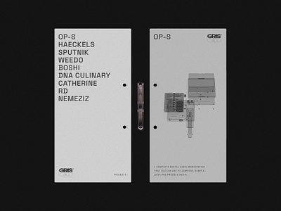 OP-S Gris – Instruction Manual branding card cards clean design device guide instruction interface logo manual minimal print ui ux