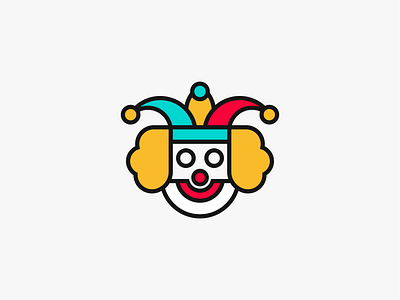 /Clown/ 2d brand identity branding design flat graphic design icon identity illu illustration logo logo concept logo design logotype mark minimal minimalistic logo symbol vector