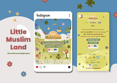 Digital Poster & Instagram Post - Little Muslim Land brochure design event graphic design instagram muslim poster