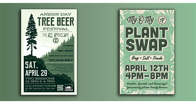 Tree Beer Fest / Plant Swap event graphic design green illustration poster poster design procreate