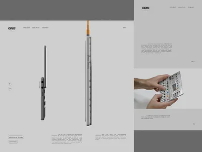 OP-S Gris – Landing Page Design branding clean design device interaction interface landing landing page minimal teenage engineering ui ux website