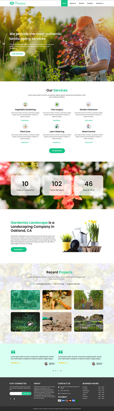 Green Landscaping animation branding design figma graphic design green landscaping photoshop ui